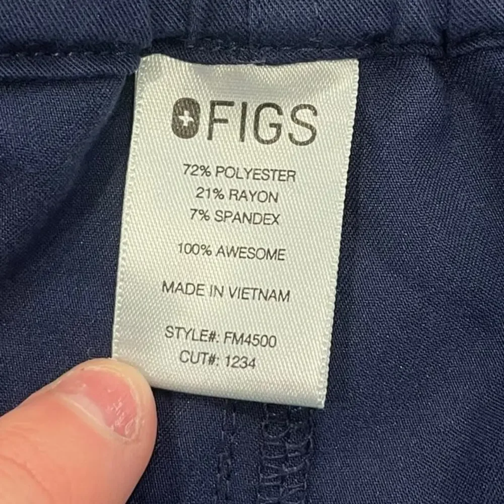 FIGS Pisco Straight-Leg Scrub Pants Healthcare Medical Navy Size XXL